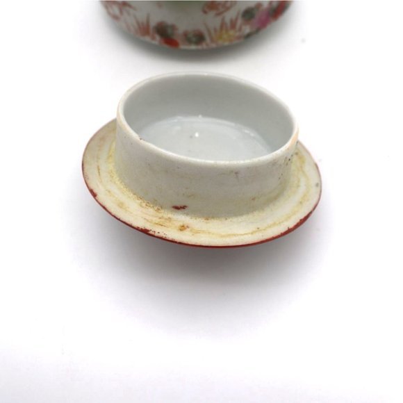 Antique Hand Painted Porcelain Japanese Teapot Circa 1900s Unmarked Geisha Lands - Picture 8 of 10